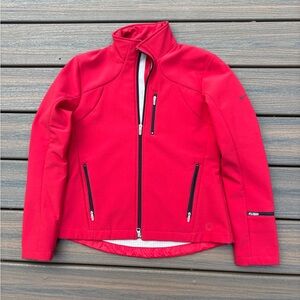 leopard red sherpa jacket nike